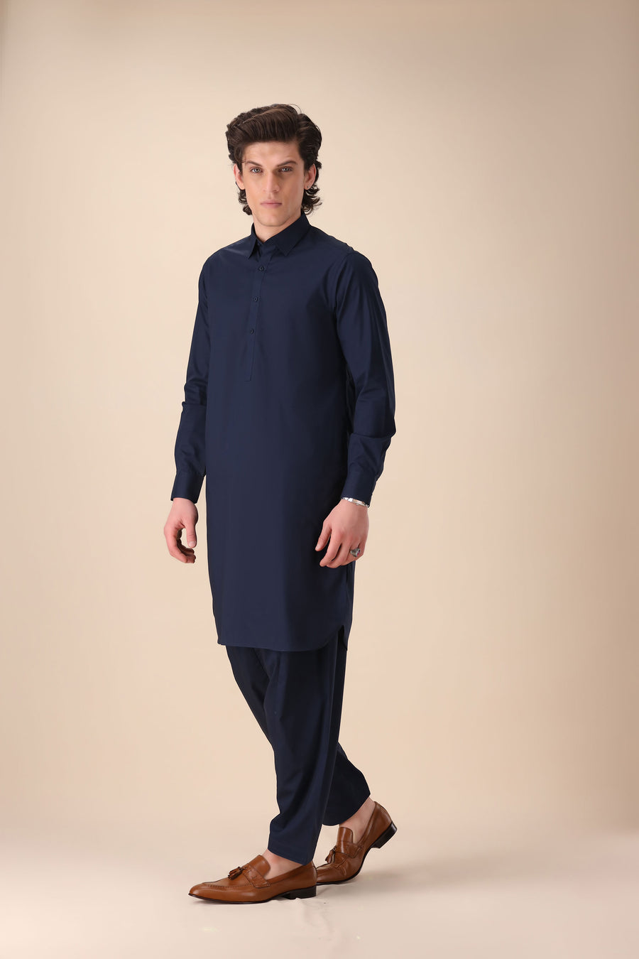 Regal Navy Regular Fit Shalwar Kameez