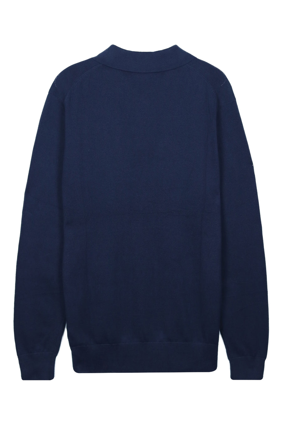 Classic Navy 2 Button Polo Sweater