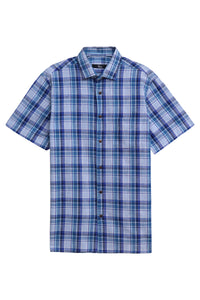 Blue & White Cotton Linen Shirt