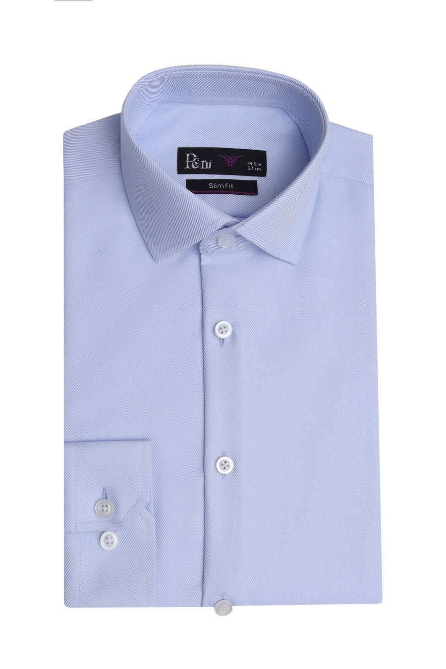 Light Blue Slim Fit Dress Shirt – Soft Luxury Finish