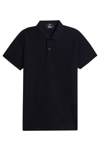 Jet Black Birdseye Knit Polo