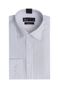 White Stripe Dress Shirt - Soft Luxury Finish