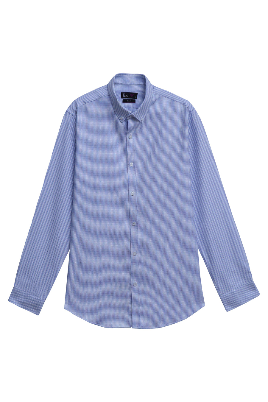 Blue & White Self Textured Shirt