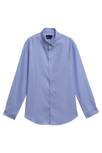 Blue & White Self Textured Shirt