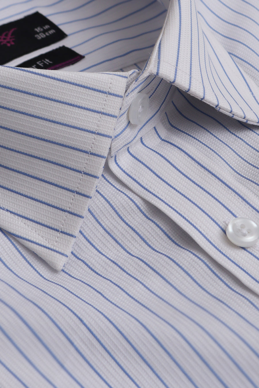 White Stripe Dress Shirt - Soft Luxury Finish