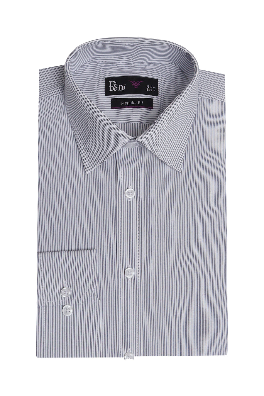 White Stripe Dress Shirt - Soft Luxury Finish