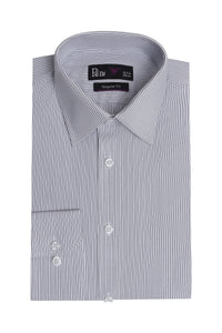 White Stripe Dress Shirt - Soft Luxury Finish