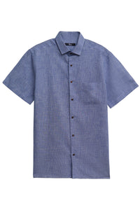 Blue Cotton Linen Shirt