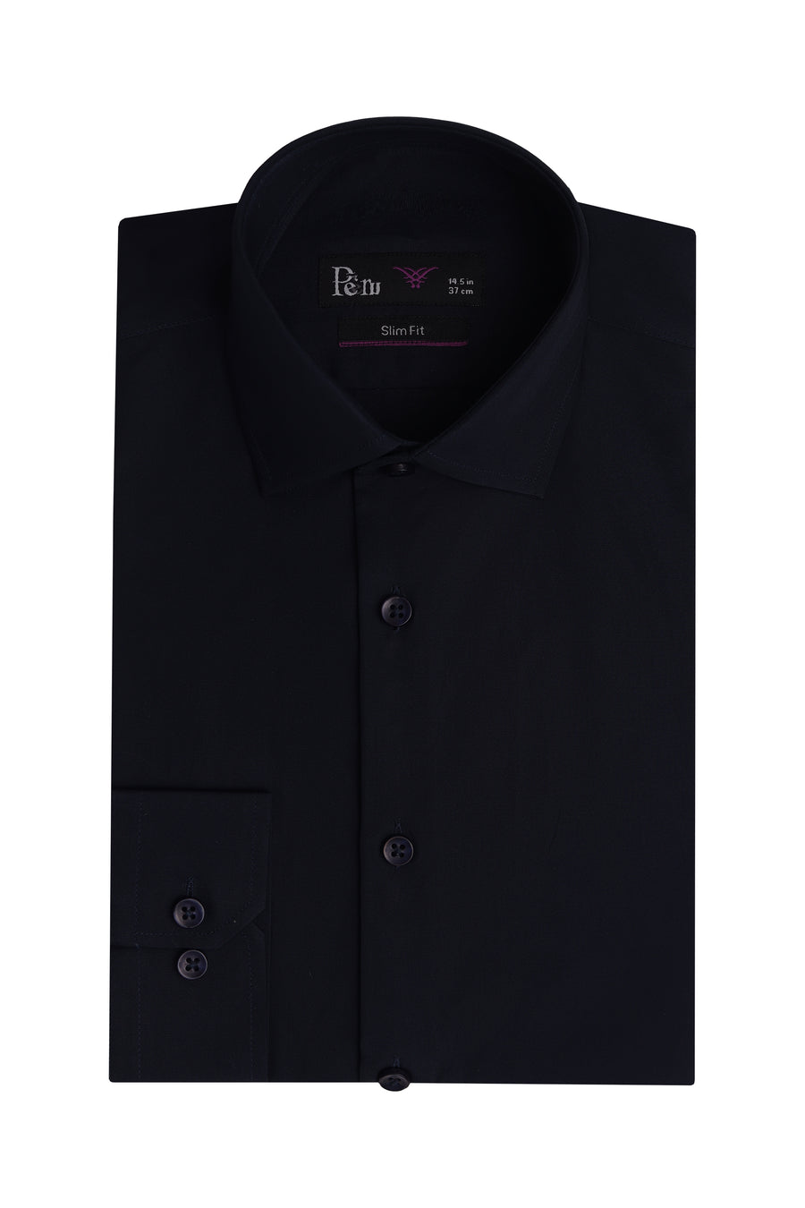 Black Slim Fit Dress Shirt – Soft Luxury Finish
