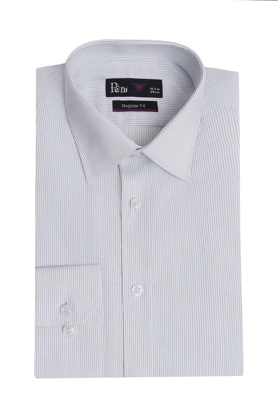 White & Blue Stripe Dress Shirt – Soft Luxury Finish