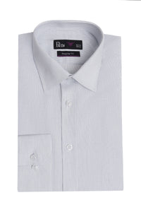 White & Blue Stripe Dress Shirt – Soft Luxury Finish