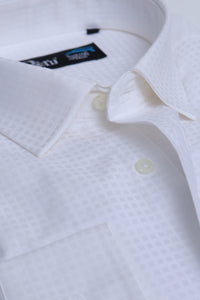 White Dotted Formal Shirt