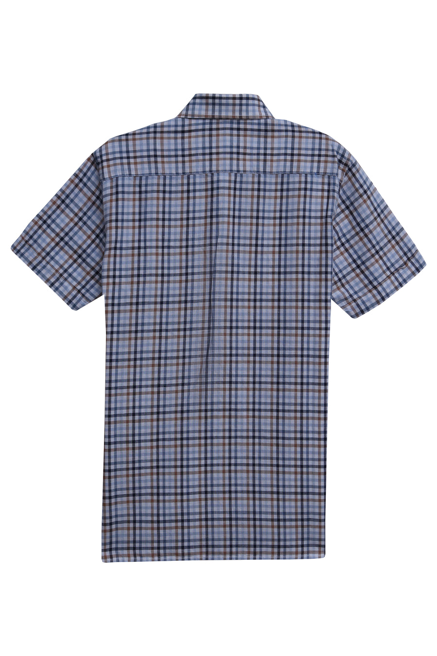 White & Brown Linen Blend Shirt