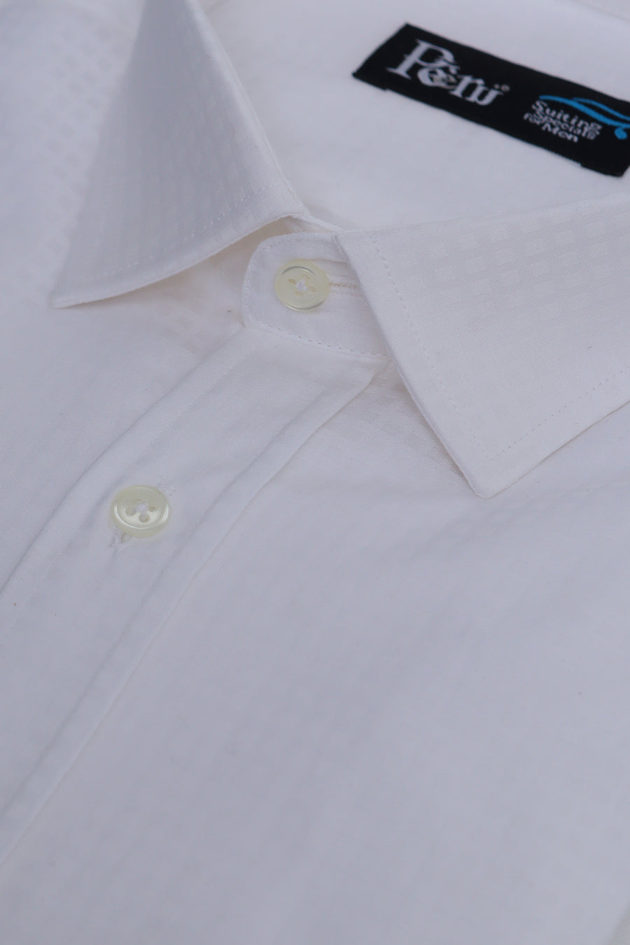 Dotted Off White Formal Shirt
