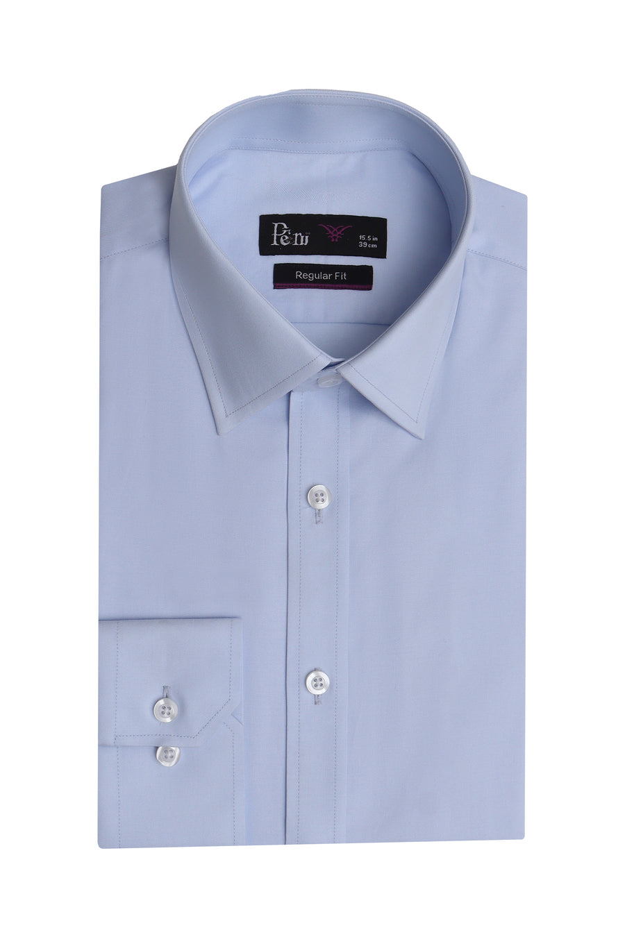 Sky Blue Regular Fit Dress Shirt – Soft Luxury Finish