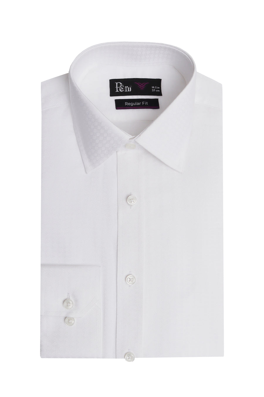 White Self Formal Shirt - Luxury Soft Finish
