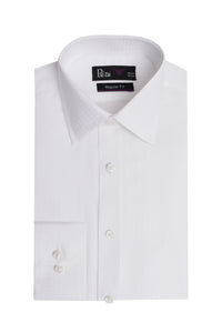 White Self Formal Shirt - Luxury Soft Finish