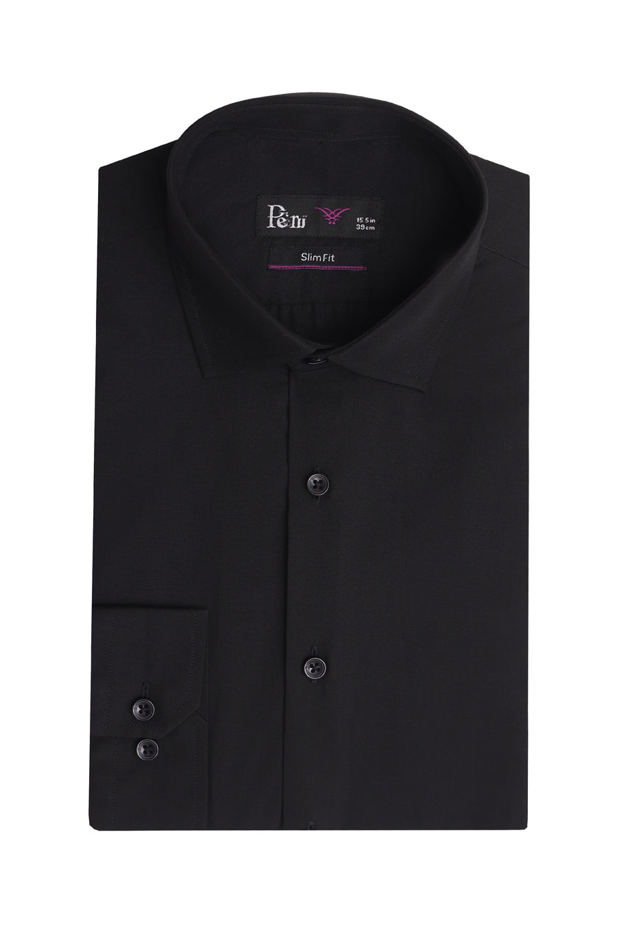 Black Regular Fit Dress Shirt – Soft Luxury Finish