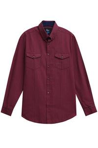Red & Navy Check Double Pocket Shirt
