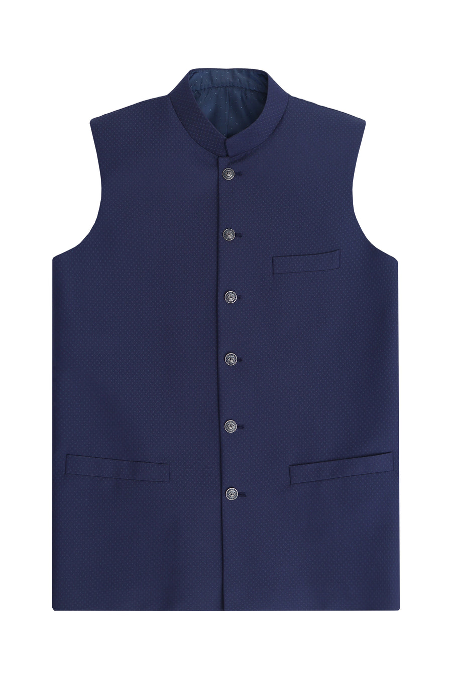 Classic Blue Dotted Waistcoat