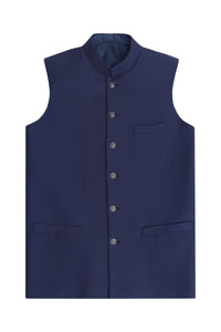 Classic Blue Dotted Waistcoat