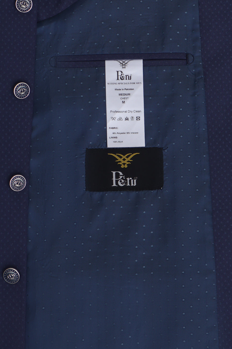 Classic Blue Dotted Waistcoat