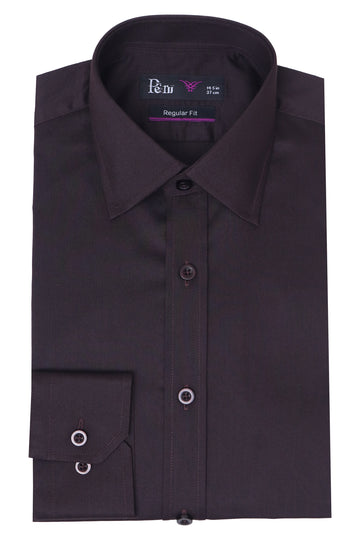 Dark Brown Formal Dress Shirt