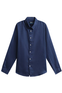 Classic Navy Full Sleeve Linen Shirt