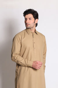 Khaki Self Shalwar Kameez
