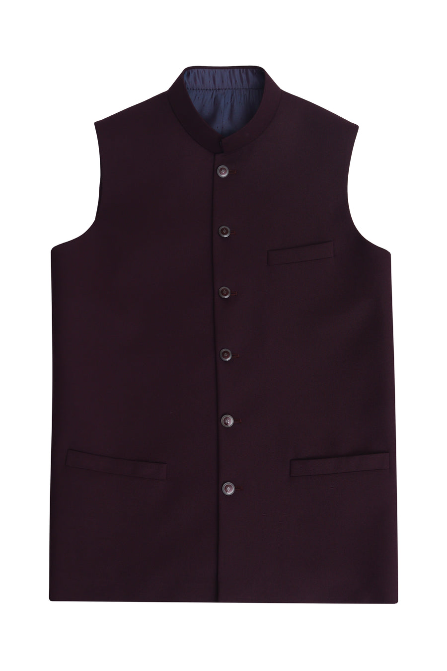 Classic Burgundy Self Waistcoat