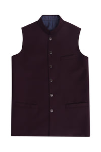 Classic Burgundy Self Waistcoat