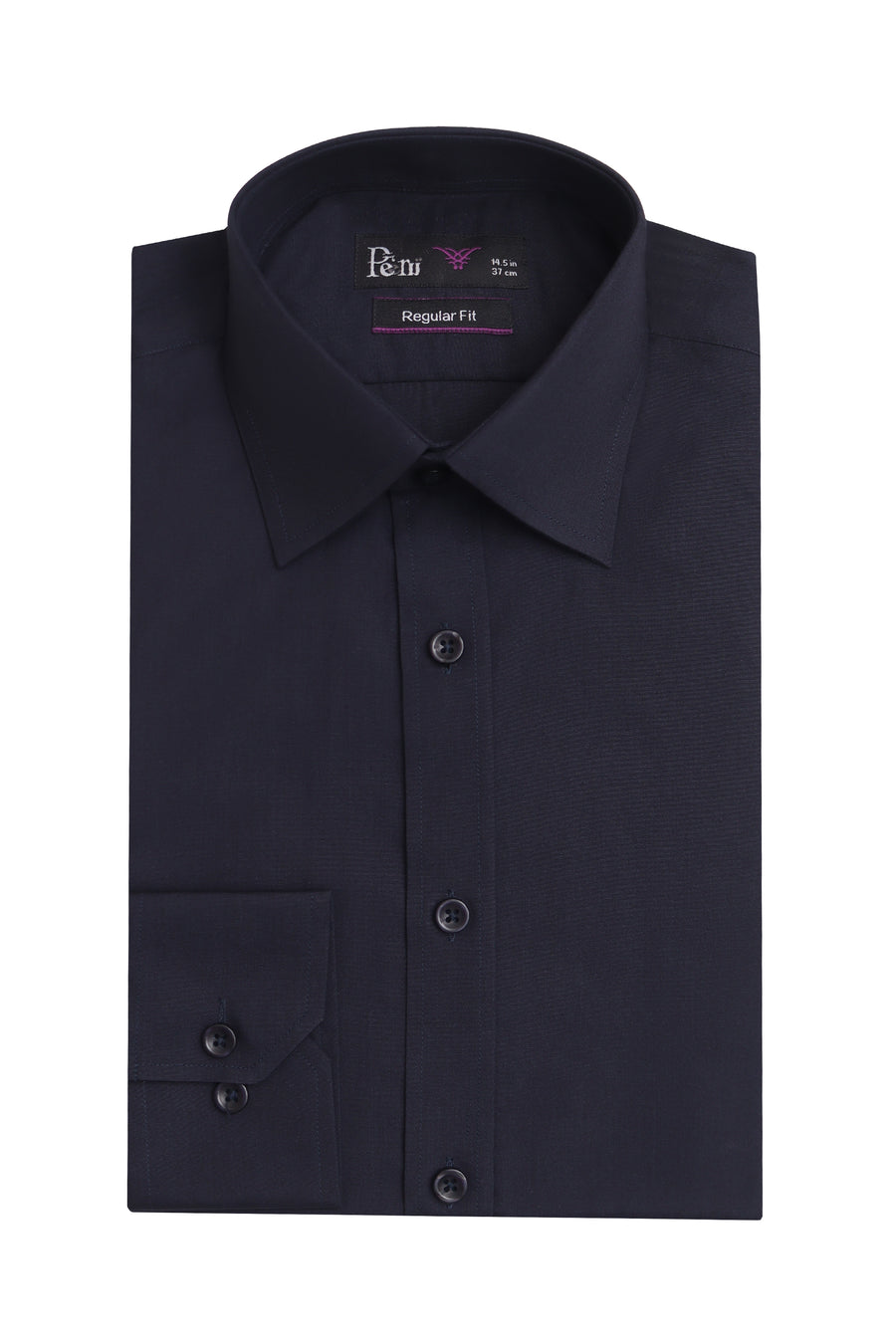 Navy Regular Fit Dress Shirt – Soft Luxury Finish