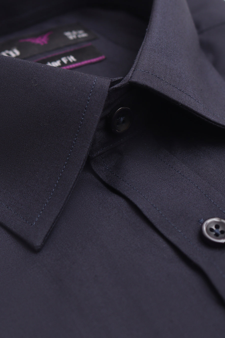 Navy Regular Fit Dress Shirt – Soft Luxury Finish