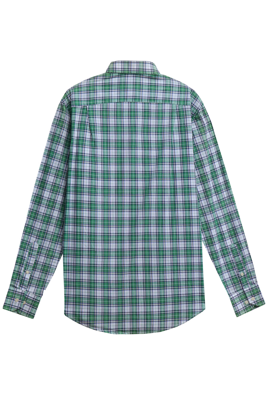 Green Double Pocket Check Casual Shirt