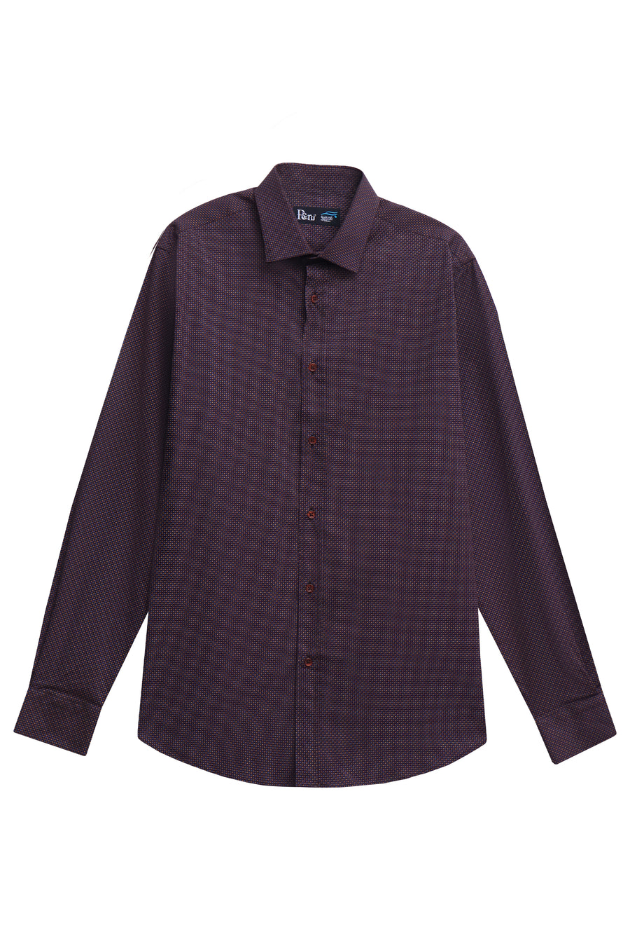 Brown Dotted Casual Shirt
