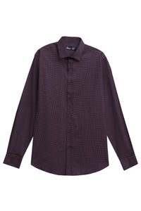 Brown Dotted Casual Shirt
