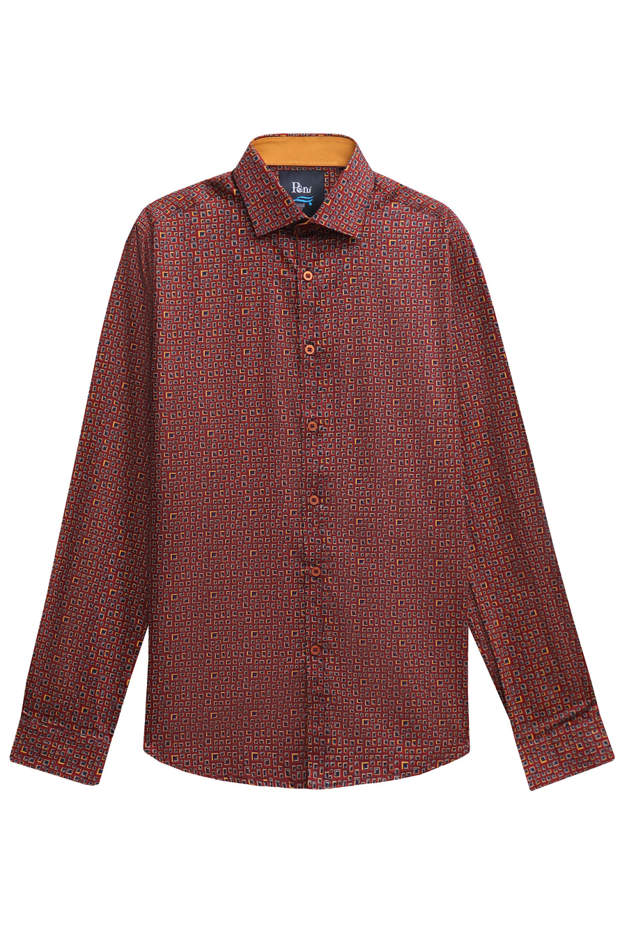 Micro Geometric Print Shirt