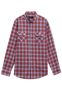 Orange Check Casual Shirt