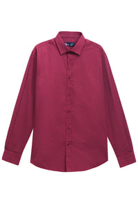 Maroon Dotted Casual Shirt