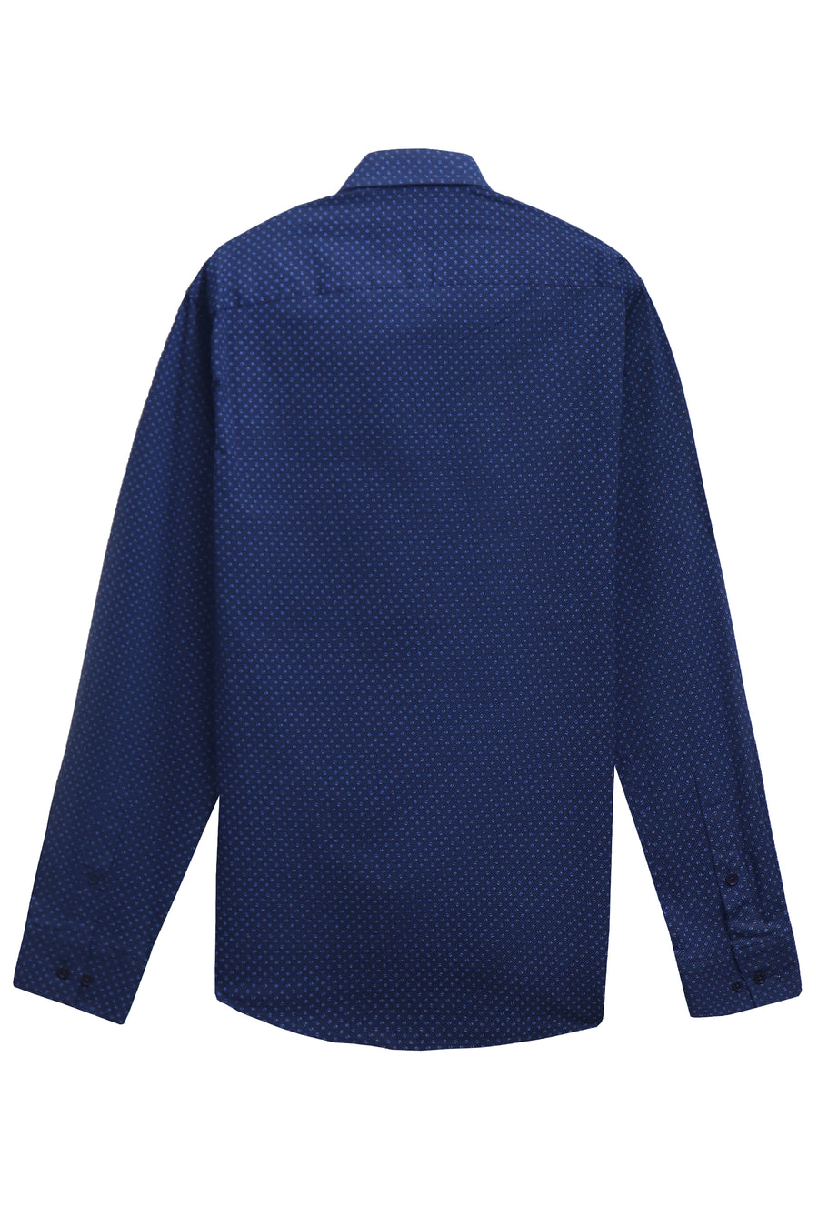 Navy Self Button Down Shirt